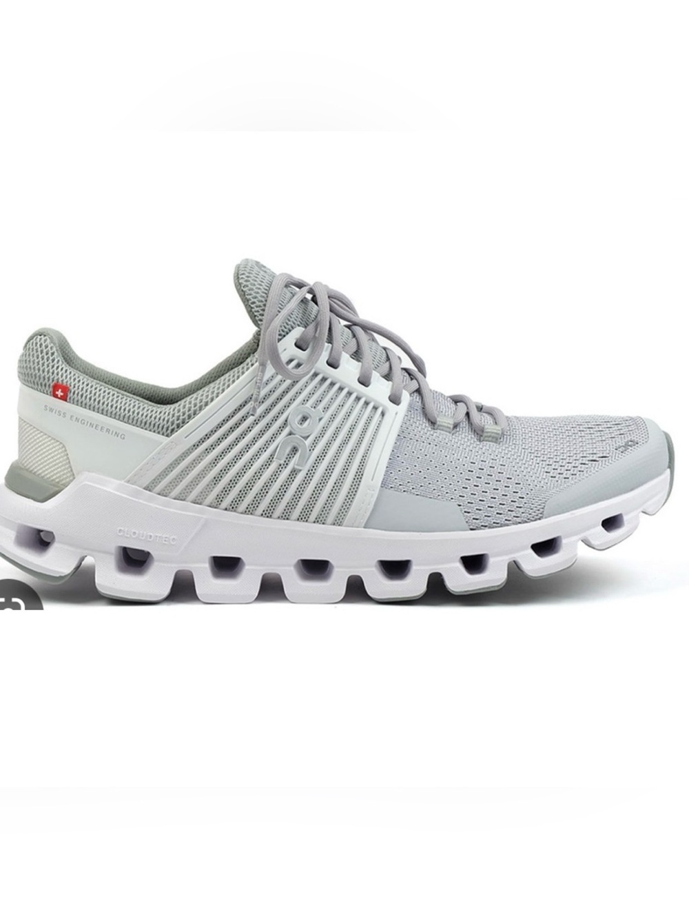 On Running Women's Cloudswift Sneaker in Light Gray and White